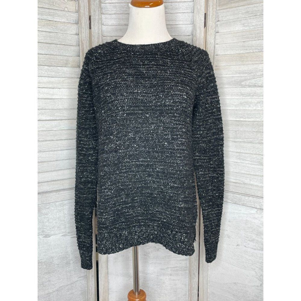 Faded Glory Sweater Black and Silver Size Medium
